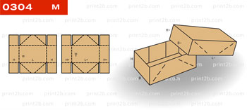 Коробка крышка-дно 0304 картонная, гофрокартонная, микрогофрокартонная