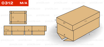 Коробка с крышкой, окошком 0312 картон, гофрокартон, микрогофрокартон
