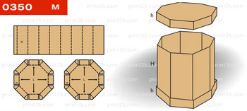 Коробка с крышкой, окошком 0350 картон, гофрокартон, микрогофрокартон