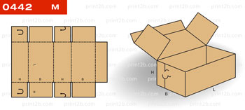 Коробка складная картонная 0442 для товаров и продукции